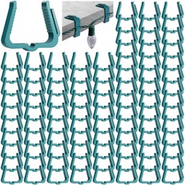 Marsui Holiday Light Clips Outdoor Hooks Christmas 1 5/8 Inch Fascia Boards Hanger Plastic Holiday Light Clip for Christmas Party Decoration Roof Gutter Fence Eave(Green, 500 Pcs)