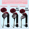 Golf Club Head Covers Knit for Woods Driver Fairway Hybrid