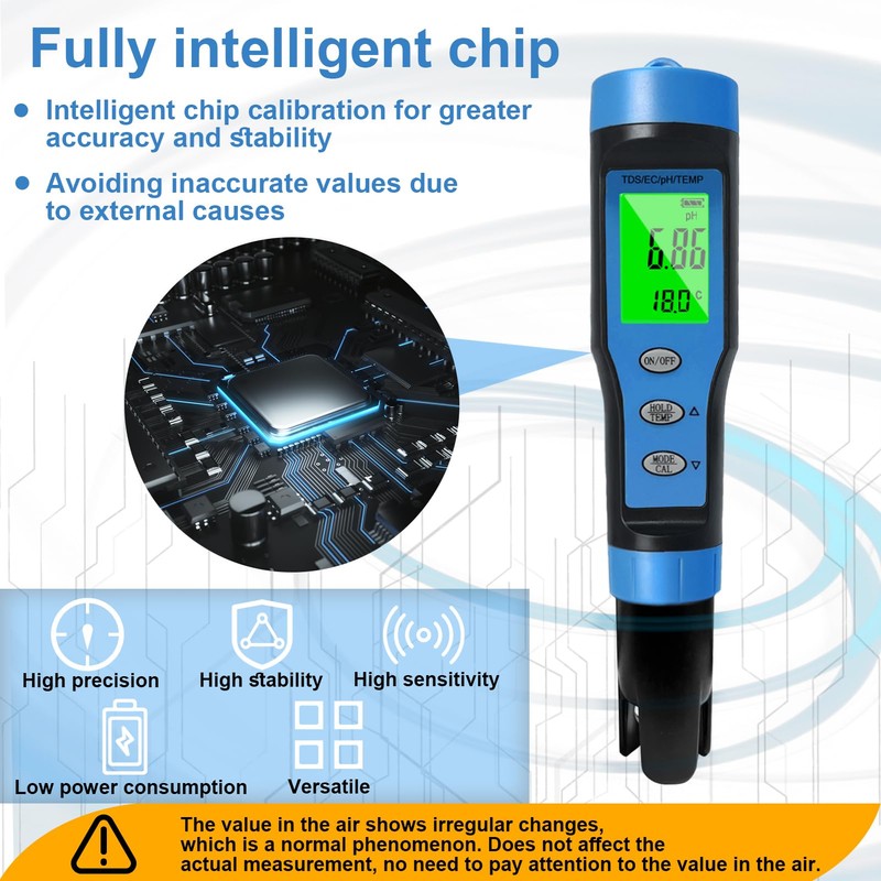 Ueomul pH Meter 4 in 1 with TDS EC Temperature