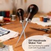 ZenithQuest 6 Pack Gourd-Shaped Sewing Awls, Professional Tailors Awl Tool
