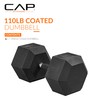 CAP Barbell Coated Dumbbell Weights with Padded Grip, Single, 110