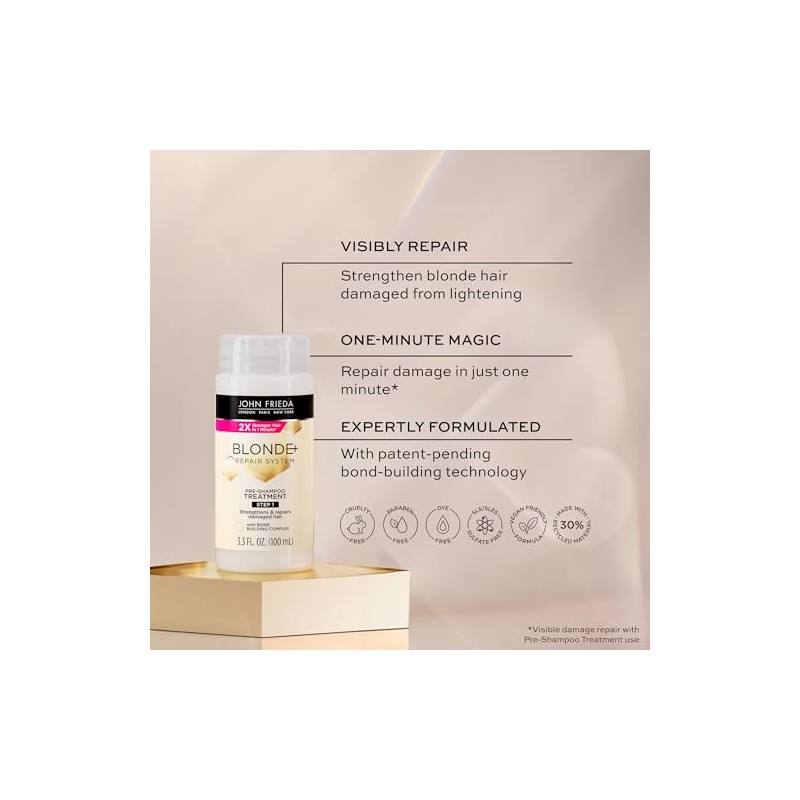 John Frieda, Blonde+ Hair Repair Pre Shampoo, 100mL