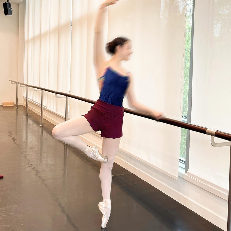 Tacherlia Pantaloncini da danza a vita alta, pantaloncini sportivi elastici,