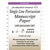 Single Line Percussion Manuscript Paper: with percussion clef