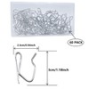 Metal Curtain Hooks, Nydotd Rustproof Steel Plated Zinc Hooks Heavy-Duty