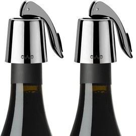OWO Tapón para botella de vino acero inoxidable, tapón para botella de vino con silicona, tapón expandible para botella de bebida, protector reutiliza