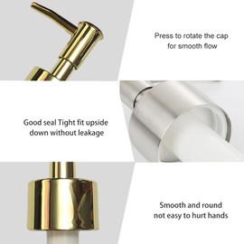 Soap Dispenser Pump Head Replacement, 4Pcs Lotion Dispensers Pump Heads with Tubes for 15 mm Thread Bottle, Spare Pump Bottle Dispenser for Kitchen, Bathroom, Hotels