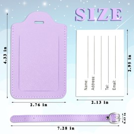 Anntry Luggage Tag, Suitcase Tag with Address Label, PU Leather Travel Suitcase Tags, Name Plate ID Label for Business Trip, Air Travel, Couples, Wedding, Travel Gift