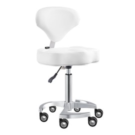 Dir Medical Stool Adjustable All Purpose Roller Stool Salon and Spa Stool with Backrest Adjustments Zen
