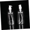 FELTECHELECTR 8set Refillable Pump Dispenser Transparent Liquid Bottles White Pump