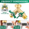 Garden Hose Splitter 2 Way, Heavy Duty Brass Water Hose