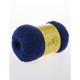 TEHETE Angora Wool Yarn for Crocheting Soft Luxurious Fuzzy Chunky Angora Rabbit Hair Knitting Yarn(Navy Blue,1Ball)