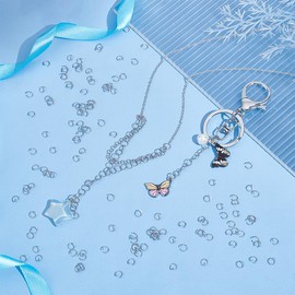 UNICRAFTALE About 1000Pcs 5mm Jump Rings 24 Gauge Stainless Steel Open Jump Rings Round Jump Rings Jewelry Accessories for DIY Bracelet Earring Jewelry Making, Necklace Repair