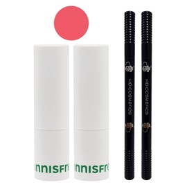 Innisfree Airy Matte Lipstick 7 2 Amber Bricks + 2 Eyebrow Dark Brown / 이니스프리 에어리 매트 립스틱 7 엠버 브릭 2개+아이브로우 흑갈색 2개
