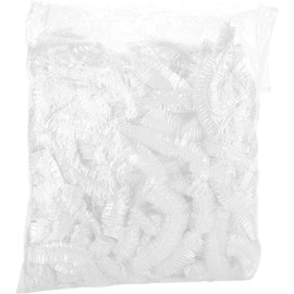 100pcs Gorros de ducha desechables Sombrero de Baño Gorro de Pelo Portátil de Viaje Transparente gorros impermeables de plástico elástico para el cabello Para Ducha Desechable Claro Para Spa Salón