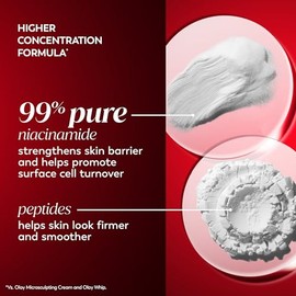 Olay Regenerist Niacinamide + Peptide 24 Hydrating Face Moisturizer with Vitamin B3 for Stronger Skin Barrier 1.7 oz, includes Olay Whip Travel Size for Dry Skin