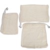 9Pcs Reusable Washable Cotton Mesh Storage Bags Drawstring Bag for