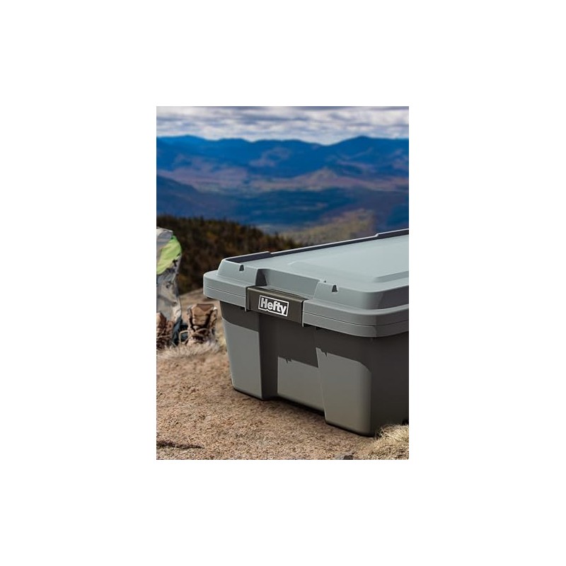 Hefty MAX Pro 12 Gallon Storage Bins with Latching Lids,