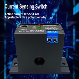 Current Sensing Relay AC Current Sensing Switch 0-50A Normally Closed Current Sensor Monitoring Relay (N50)