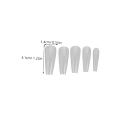 Baluue 500pc Japanese Design Nail Tips Full Cover Press on Nails Fake Nails for Home