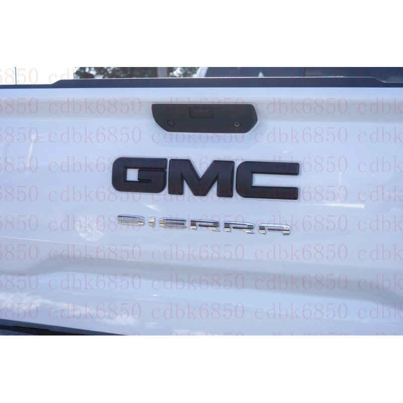 Auto Front Rear Matte Black Emblem Overlay 2019-2023 GMC Sierra