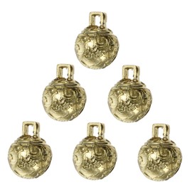 VILLFUL 6pcs Jingle Bells DIY Craft Ornaments for Christmas Tree Wall Door Home Decoration Bells for Festive Crafts Holiday Music
