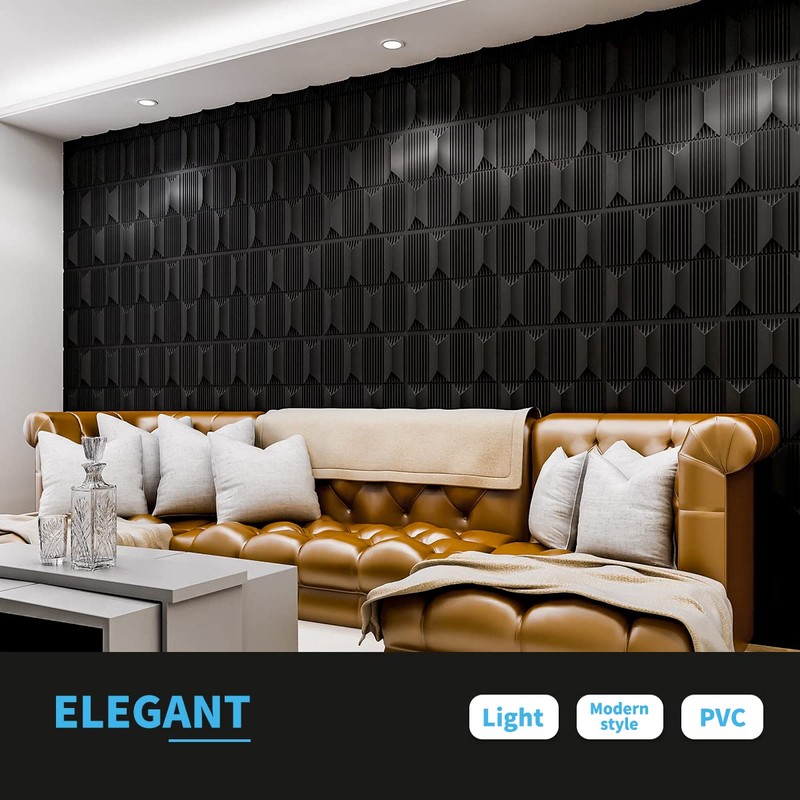 Art3dwallpanels PVC 3D Wall Panel for Interior Wall Décor, 19.7"