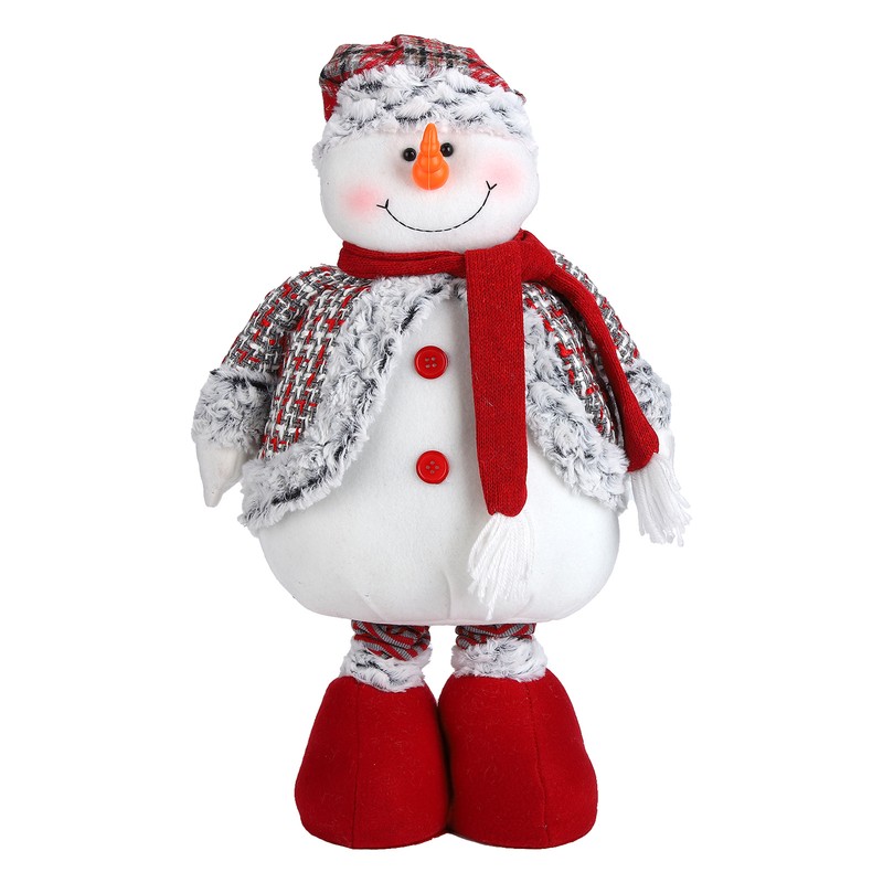 Retractable Standing Snowman Doll Toy Christmas Decoration for Birthday Festival