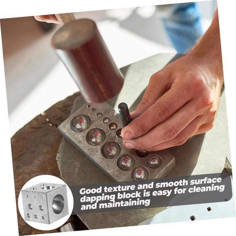 LALAFINA 18holes Doming Block Jewelry Processing Tool for DIY Metal