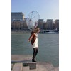SMATI Automatic Foldable Clear Dome See Through Transparent Umbrella Windproof