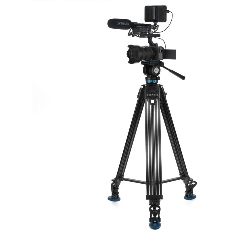 Benro KH26PC Video Tripod with Head, 15lb Payload, Continuous Pan