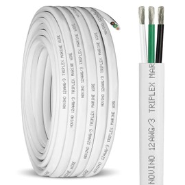 12/3 Marine Wire 12 Gauge,12 AWG Marine Grade Wire,12/3 Triplex Tinned Copper Boat Cable,12 Gauge Oxygen-Free Copper Cable for Automotive RV Boat Speaker Solar Outdoor - 100ft