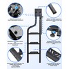 POKIAUTO 42" Aluminum Universal Pickup Truck Tailgate Ladder with Handrail,