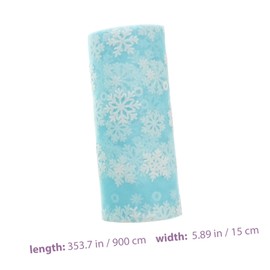 TEHAUX 3rolls Snowflake Tulle DIY Material for Winter Decorations Tutu Skirts and Holiday Crafts Water