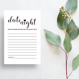 KRUCVOJO 50 Date Night Ideas Cards-Advice and Wishes Cards -Date Night Ideas Great Gifts for Bridal Shower, Wedding, Bride and Groom, Bachelorette Party,4 x 6 Inches.
