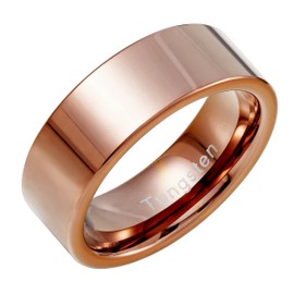 Urban Jewelry Plain Solid Tungsten Metal Bronze Engagement Wedding 8 mm Ring Band for Men (11)