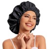 Woakess Gorro De Seda para Dormir Gorro Saten Pelo Rizado,