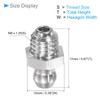 CoCud Stainless Steel Straight Grease Fitting, | M8x1.25mm Metric |