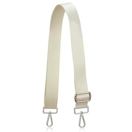 Allzedream Wide Purse Strap Replacement Crossbody Shoulder Bag Adjustable, Floral White,silver Hardware, Medium, Solid Color