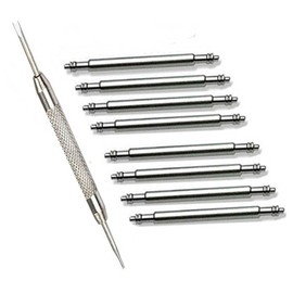 Olytop for 18mm Spring Bars Watch Pins Replacement Pins 8 PCS Diameter 1.5mm with Watch Band Remove Tool (18mm)