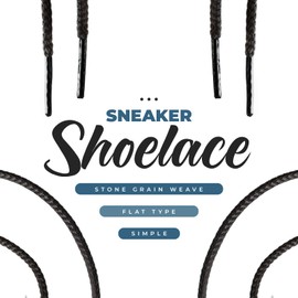 あしなか Firm Ishime-Ori Sneaker Shoelaces -Durable, Elastic, Flat Laces in 100% Cotton & Polyester, Simple & Adjustable Design (Navy, 47.2")