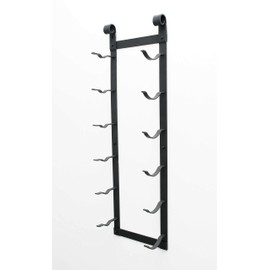 VintageView Le Rustique 6 Bottle Wall Mounted Wine Rack Stylish Modern Wine Storage with Label Forward Design (Matte Black, Set of 1)