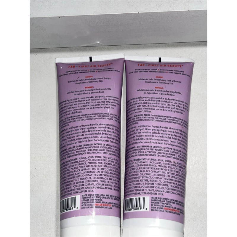 2 Sealed First Aid Beauty KP Bump Eraser Body Scrub,