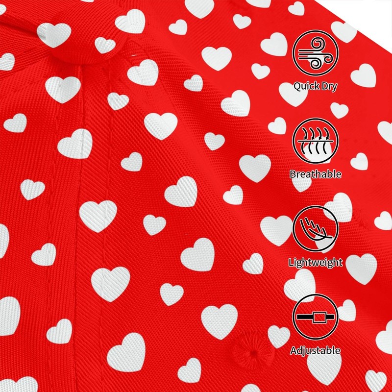 Valentine Heart Pattern Hats Women Men Valentines Day Baseball Cap