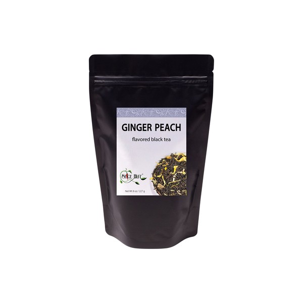 Ginger Peach Loose Leaf Flavored Black Tea, The Spice Hut, 8 ounce bag (80-100 servings) (BF112C)