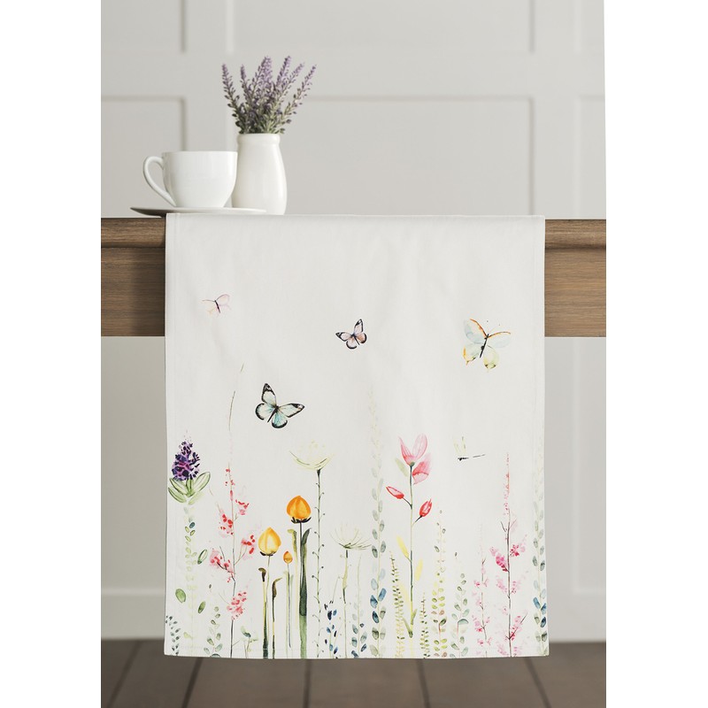 Maison d' Hermine Spring/Summer Table Runner, 100% Cotton, Decorative Easter