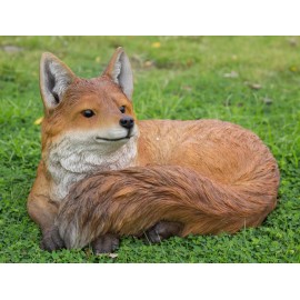 Hi-Line Gift Ltd. Fox Decor Laying Down Garden Statue Garden Decor Home Decor Animal Sculpture