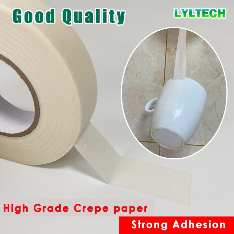 LYLTECH White Freezer Tape 5 Rolls -165 Yard,Writable Surface,Easy to