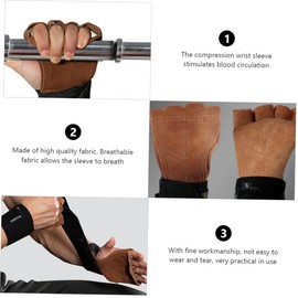 Sosoport 1 Pair Compression Wrist Support Brace for Carpal Tunnel Half Finger Gloves Non Slip Design Palm for Weightlifting and Fitness Training