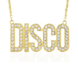 Disco Necklace Men, Jewelry Metal Costume Gold Chain, 70s Party Chain, 70s Costume Men Necklace, Disco Accessories for Women, Accessories for 50s 60s 70s 80s Theme Party